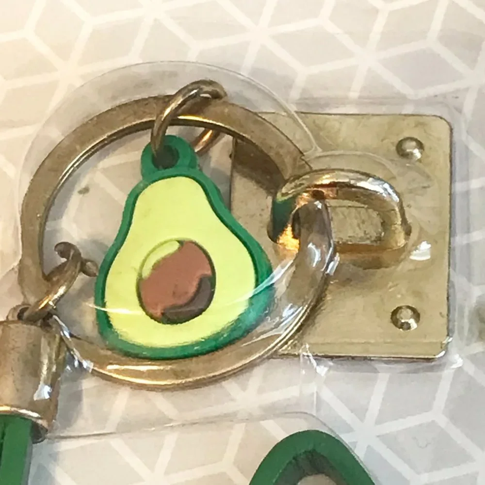 Phone Ring W/ Strap Avocado Charm Mobile Cell Phone Lanyard Grip Strong Adhesive
